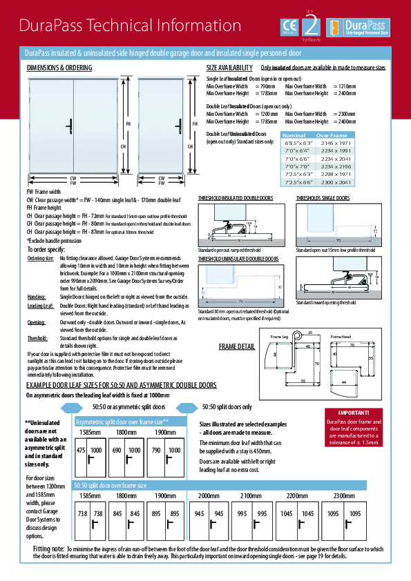 DuraPass Technical Information