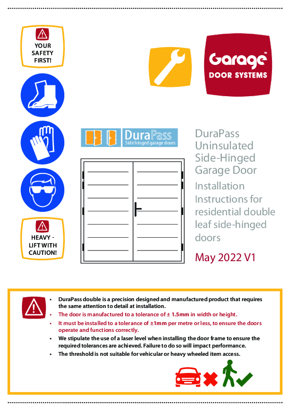 DuraPass Uninsulated Fitting Instructions