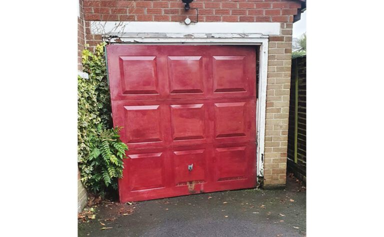 Garage Door Systems Red DuraRoll Before