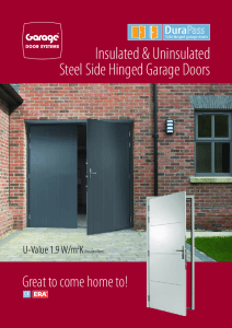DuraPass Steel Side Hinged Garage Doors Brochure