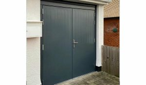 Garage Door Systems Ballymena DuraPass Double Anthracite Grey Vertical