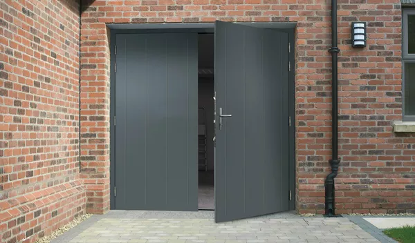 Garage Door Systems Ballymena DuraPass Double Anthracite Grey