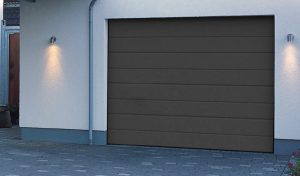 DuraTherm Insulated M-Ribbed Sectional Garage Door in Grey Aluminium