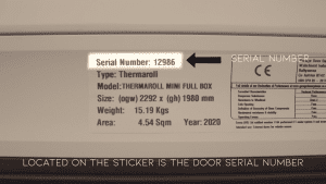 Frame from video ThermaRoll Insulated Roller Garage Door Finding Your Garage Door Serial Number