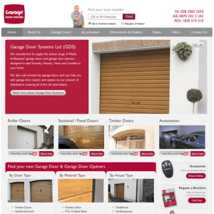 Garage Door Systems Website Screenshot
