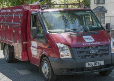 Red Garage Door Systems Van
